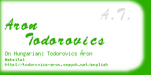 aron todorovics business card